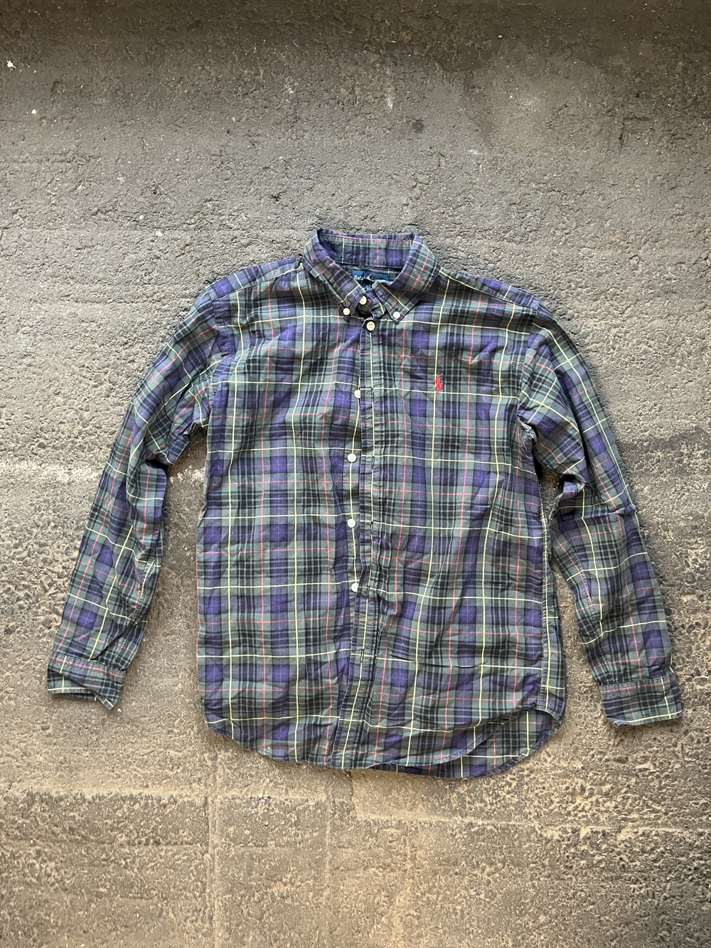 Ralph Lauren Blue Multi-Color Plaid Button-Down Shirt